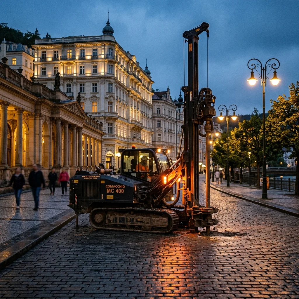 Vrtání mikropilot Karlovy Vary